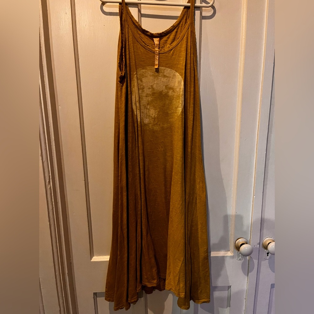 Rare Magnolia Pearl yellow Luna tank dress EUC